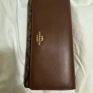 Coach Chocolate Brown Leather Wallet